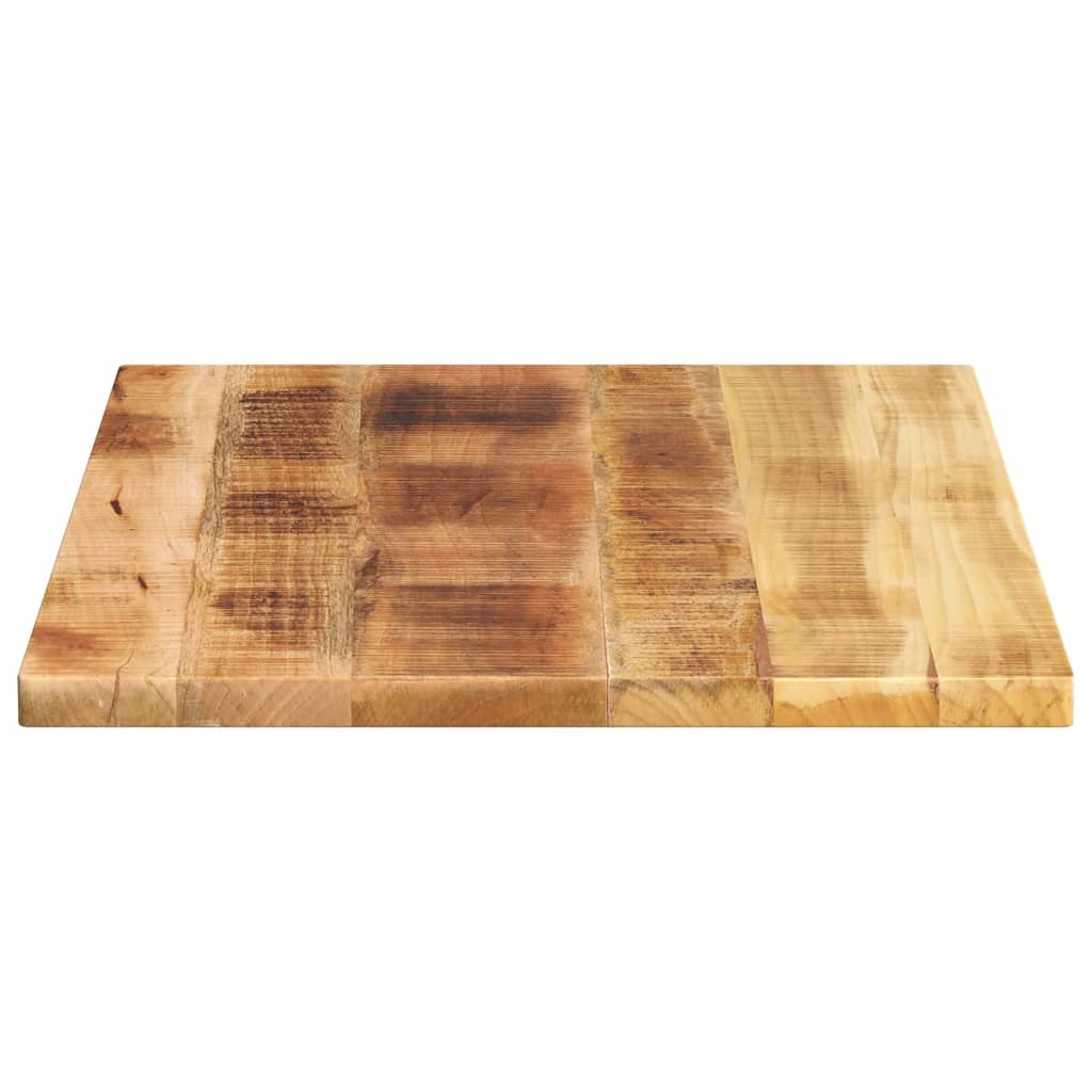 Table Top 60x60x3.8 cm Square Solid Wood Rough Mango Thickness 38 mm Rough Mango wood(natural) 80 cm