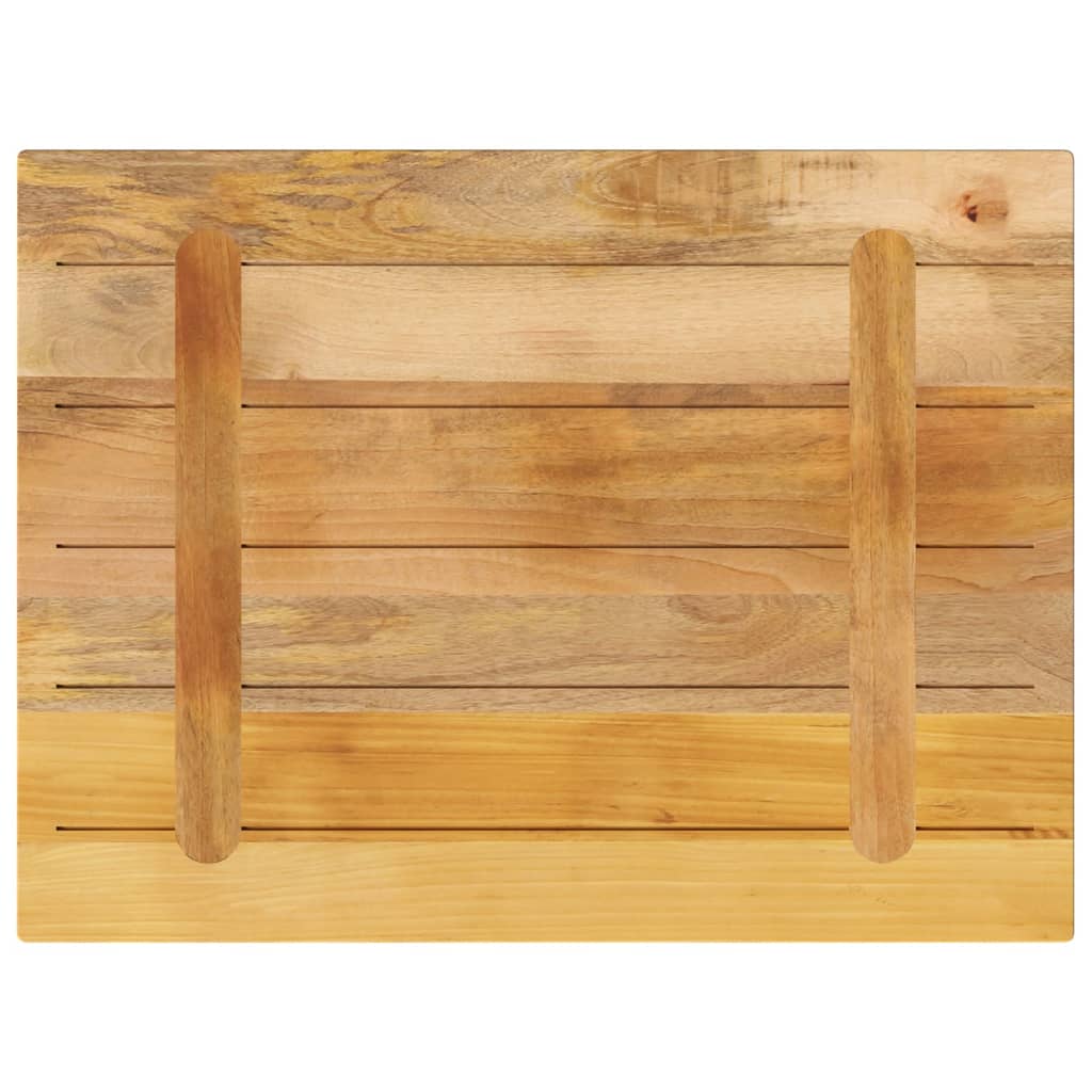 Table Top 60x60x3.8 cm Square Solid Wood Rough Mango Thickness 38 mm Rough Mango wood(natural) 80 cm