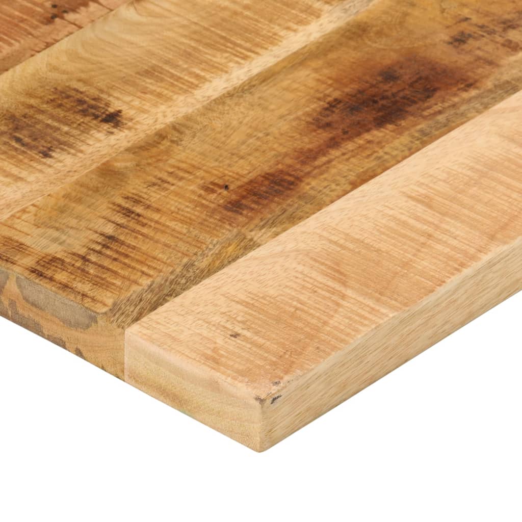 Table Top 60x60x3.8 cm Square Solid Wood Rough Mango Thickness 38 mm Rough Mango wood(natural) 80 cm