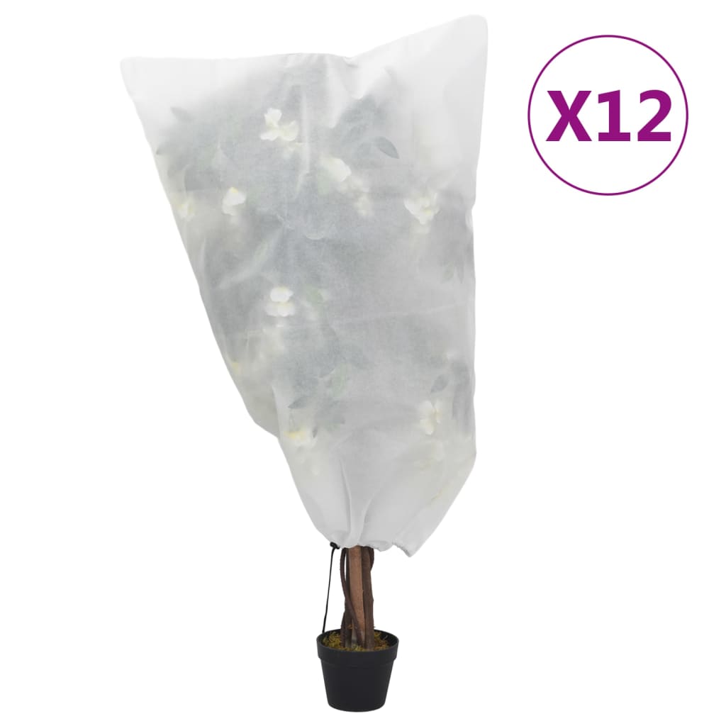 Plant Fleece Covers with Drawstring 70 g/m² 0.8x1 m White