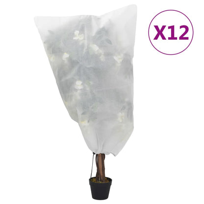 Plant Fleece Covers with Drawstring 70 g/m² 0.8x1 m White