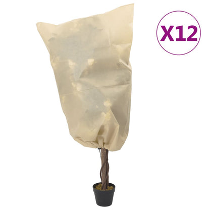 Plant Fleece Covers with Drawstring 70 g/m² 0.8x1 m Beige