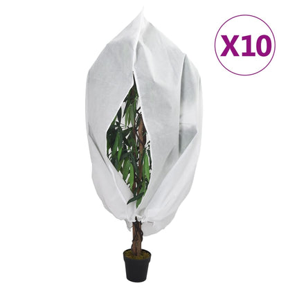vidaXL Plant Fleece Covers with Zip 10 pcs 70 g/m² 3,93x3,5 m 1