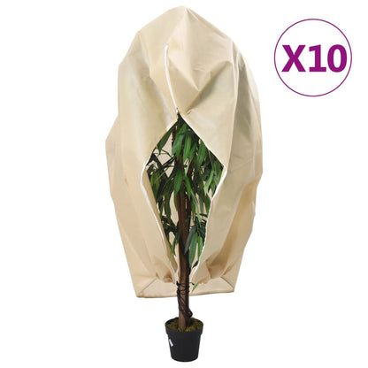 vidaXL Plant Fleece Covers with Zip 10 pcs 70 g/m² 3,93x3,5 m 1