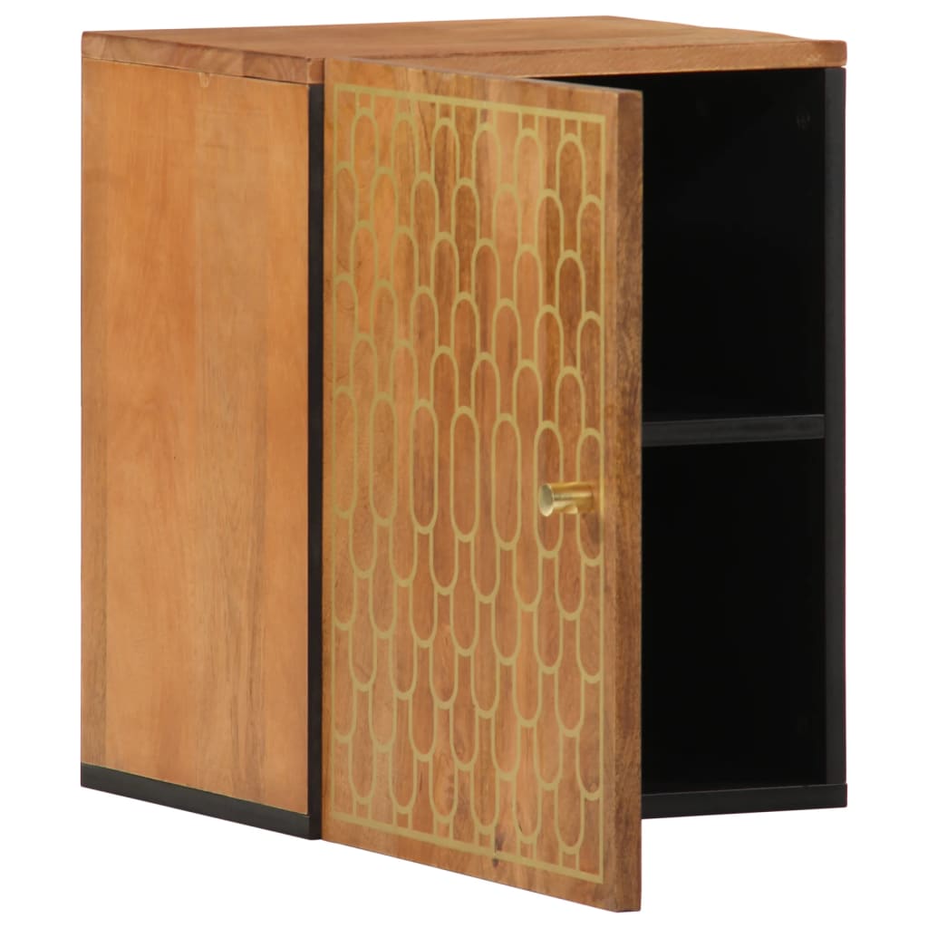 vidaXL Bathroom Wall Cabinet 38x33x48 cm Solid Wood Mango 3