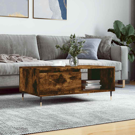 Coffee Table 90x50x36,5 cm Engineered Wood Smoked oak