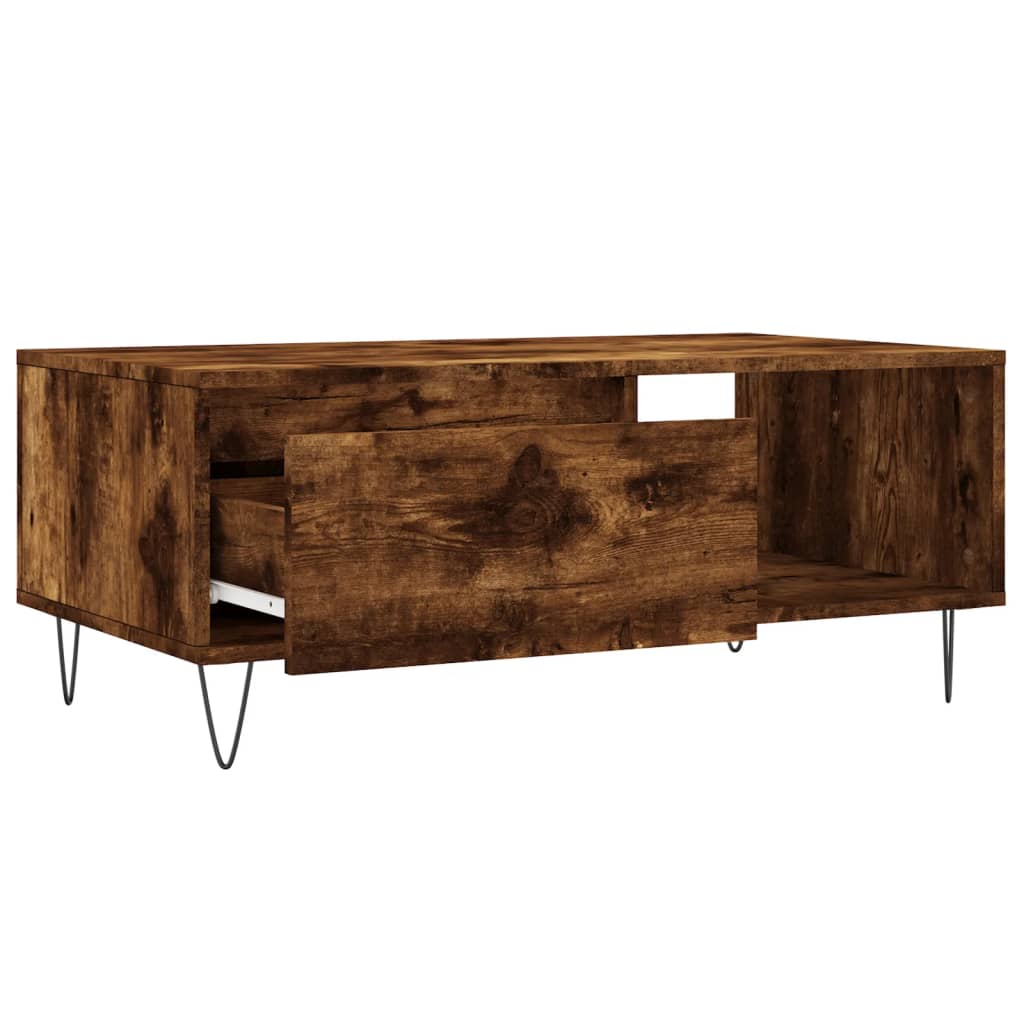 Coffee Table 90x50x36,5 cm Engineered Wood Smoked oak
