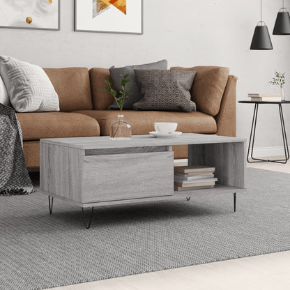 Coffee Table 90x50x36,5 cm Engineered Wood Grey sonoma