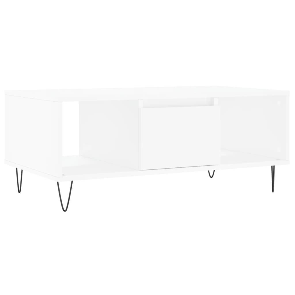 Coffee Table 90x50x36,5 cm Engineered Wood White