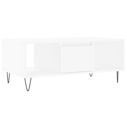 Coffee Table 90x50x36,5 cm Engineered Wood White