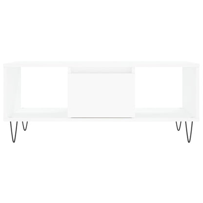 Coffee Table 90x50x36,5 cm Engineered Wood White