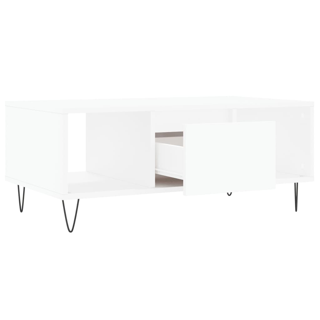 Coffee Table 90x50x36,5 cm Engineered Wood White