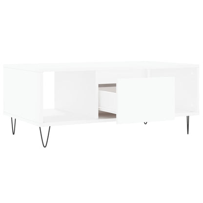 Coffee Table 90x50x36,5 cm Engineered Wood White