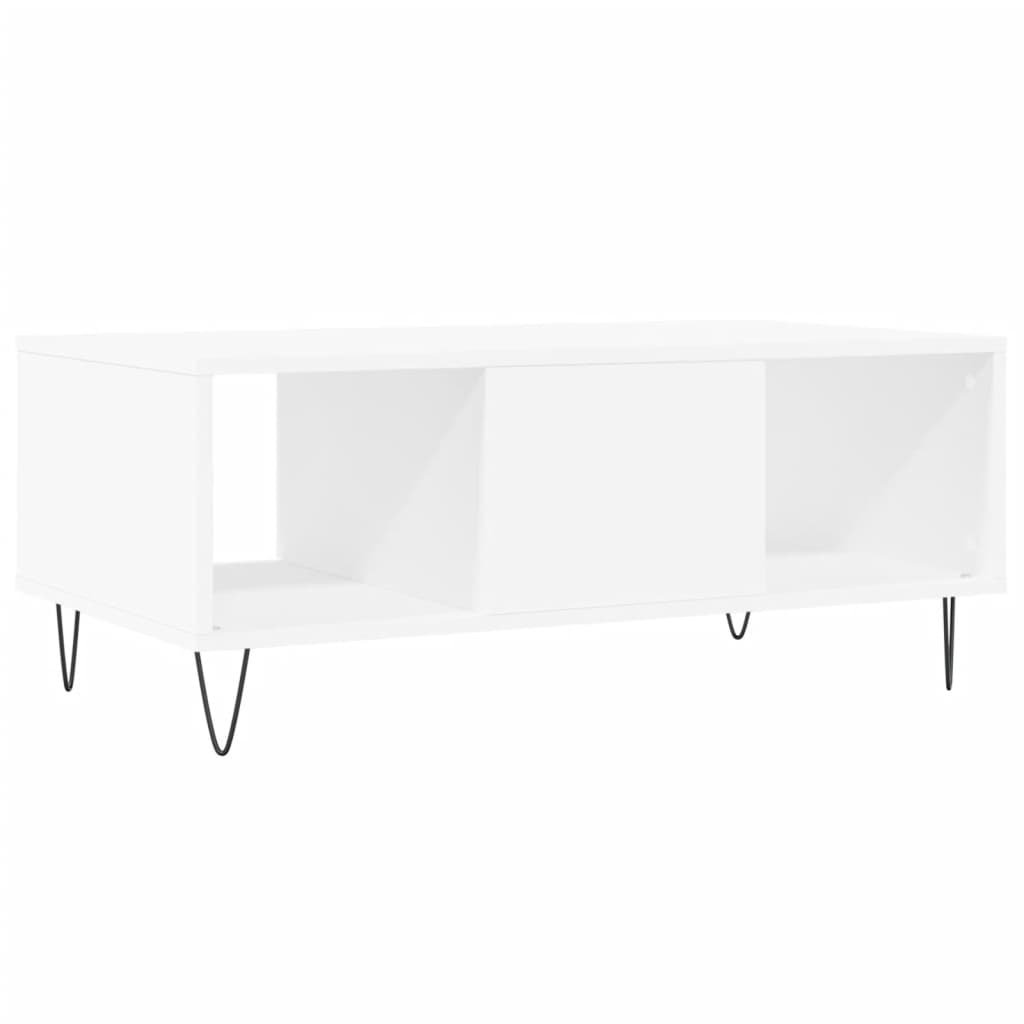 Coffee Table 90x50x36,5 cm Engineered Wood White