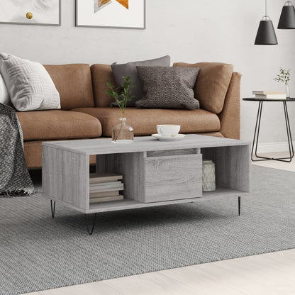 Coffee Table 90x50x36,5 cm Engineered Wood Grey sonoma