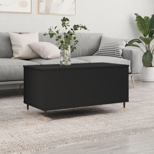 Coffee Table 90x44,5x45 cm Engineered Wood Black