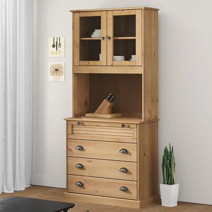 vidaXL Highboard "VIGO" 80x40x176 cm Solid Wood Pine 1