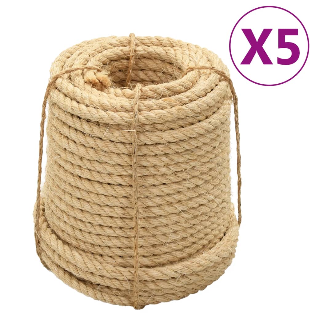 Sisal Ropes 100 m 5 pcs 14 mm