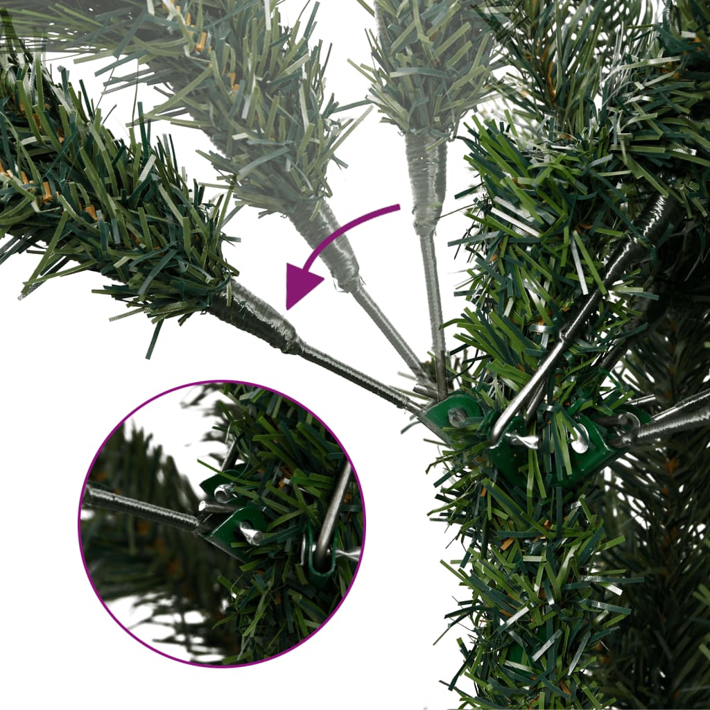 vidaXL Artificial Hinged Christmas Tree with Cones and Berries 240 cm 3
