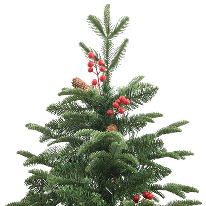 vidaXL Artificial Hinged Christmas Tree with Cones and Berries 240 cm 4