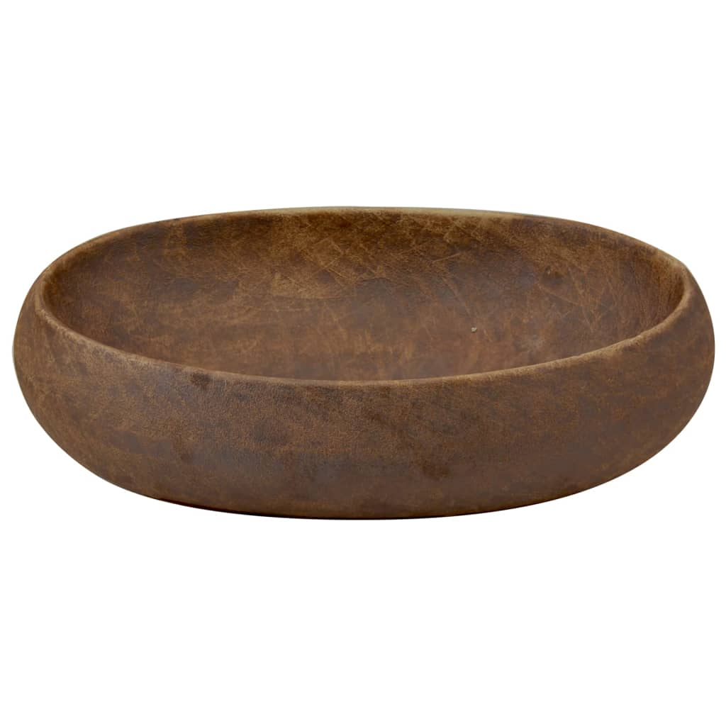 Countertop Basin Oval 59x40x15 cm Ceramic Brown
