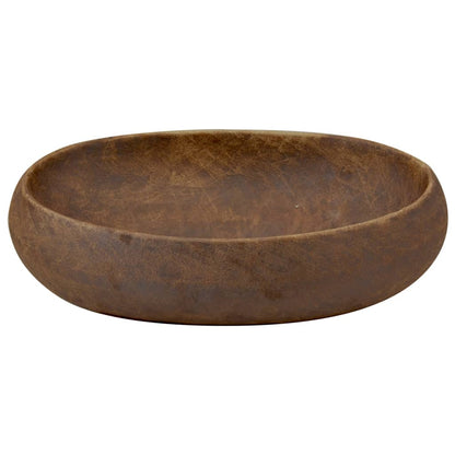 Countertop Basin Oval 59x40x15 cm Ceramic Brown