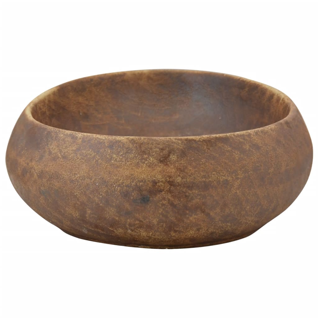 Countertop Basin Oval 59x40x15 cm Ceramic Brown