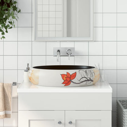 Countertop Basin Oval 59x40x15 cm Ceramic Multicolour