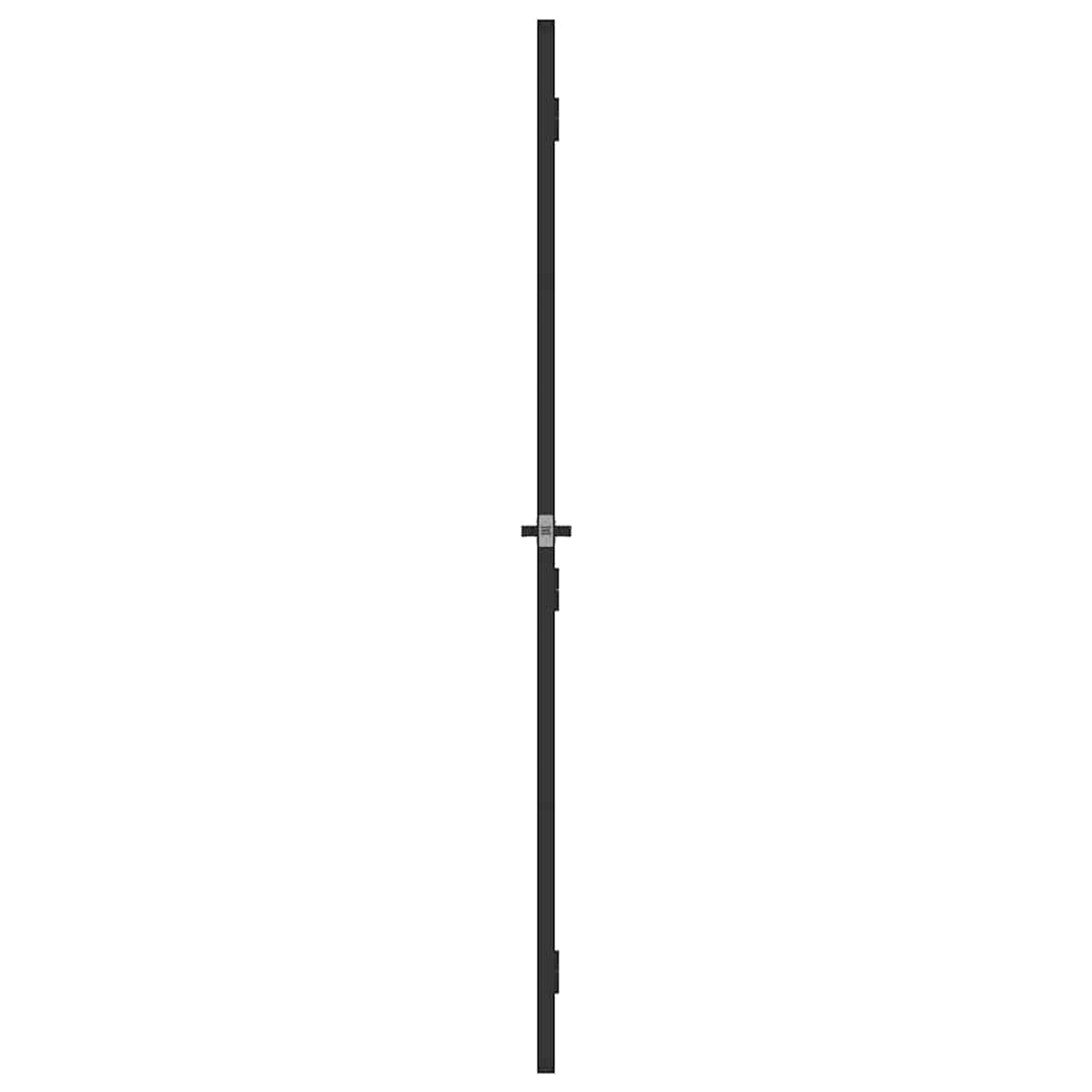 vidaXL Interior Door Slim Black 83x201,5 cm Tempered Glass and Aluminium 5