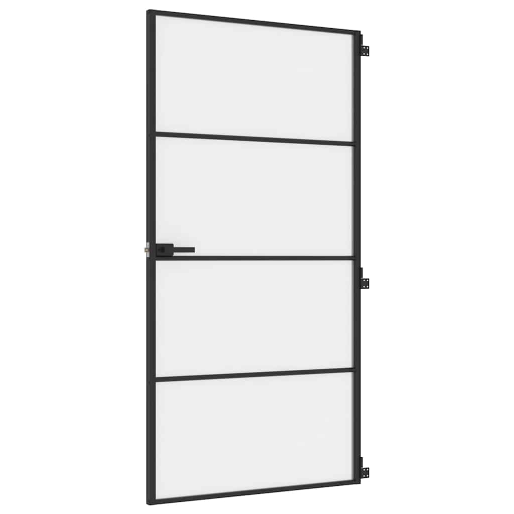 Interior Door Slim Black 102.5x201.5 cm Length 201.5 cm 3 horizontal bars Width 102.5 cm Black and matt
