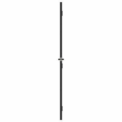 vidaXL Interior Door Slim Black 83x201.5 cm Tempered Glass and Aluminium 5
