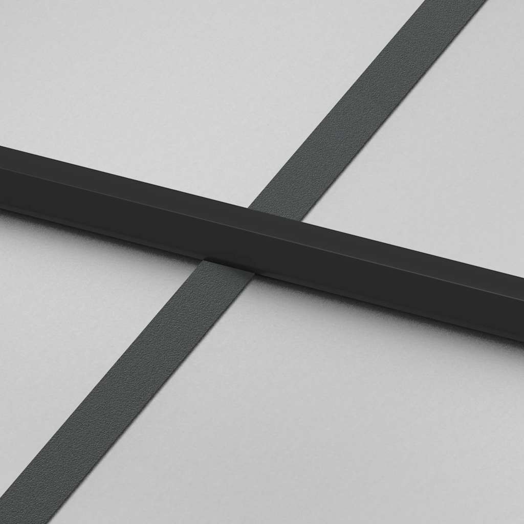 vidaXL Interior Door Slim Black 93x201.5 cm Tempered Glass and Aluminium 6