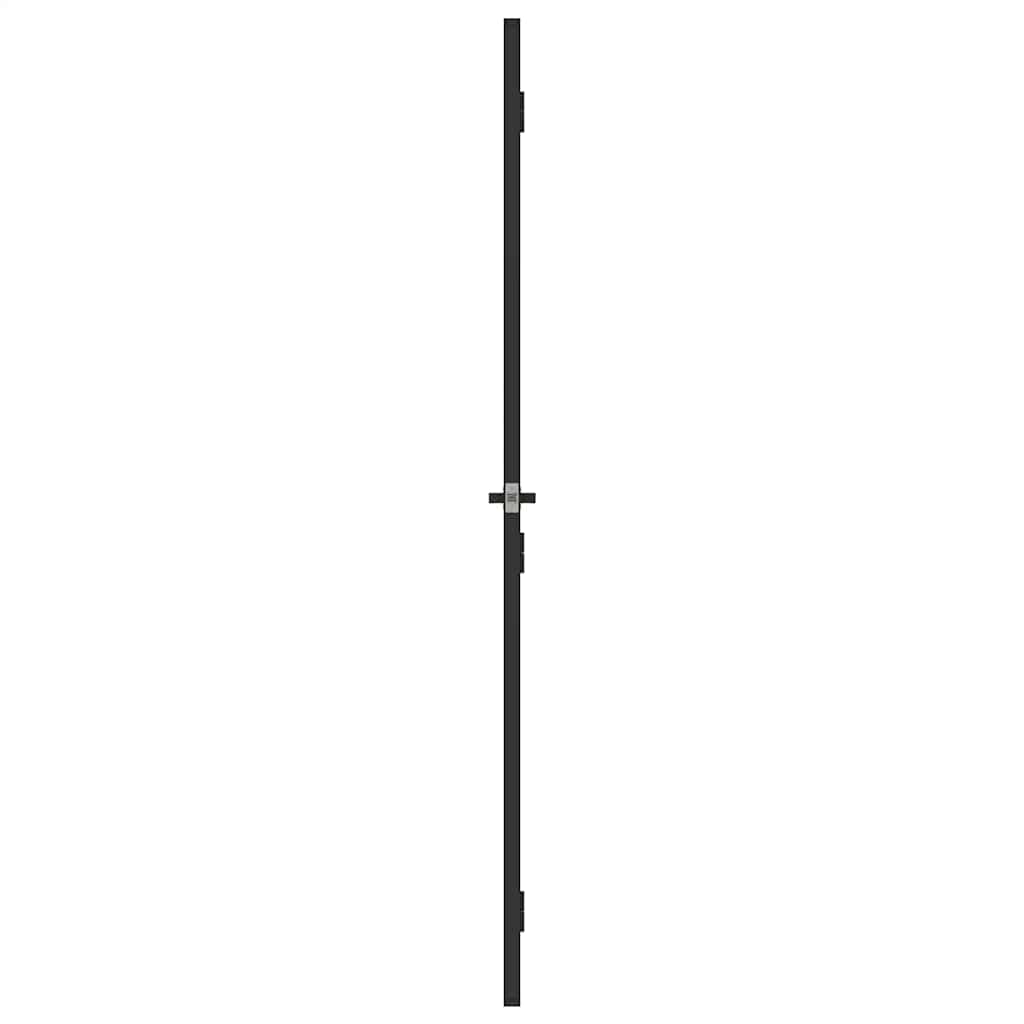 vidaXL Interior Door Slim Black 102,5x201,5 cm Tempered Glass and Aluminium 5