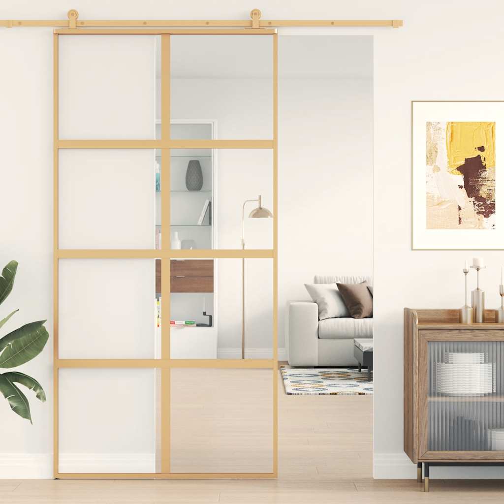 vidaXL Sliding Door ESG Glass and Aluminium 102.5x205 cm