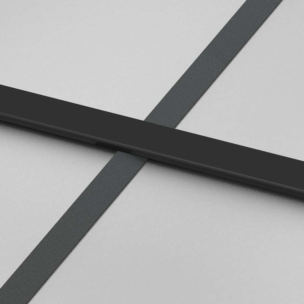 vidaXL Sliding Door Black 102.5x205 cm Tempered Glass and Aluminium 5