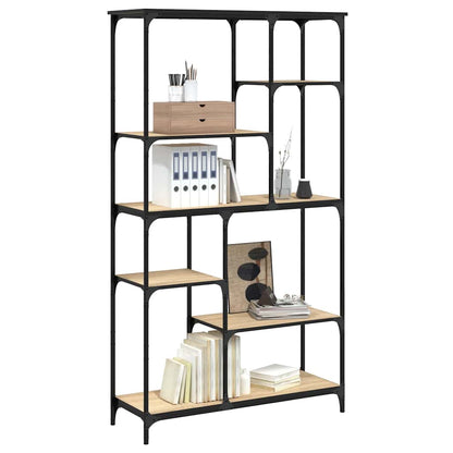 Bookshelf 99x35.5x176 cm Engineered Wood and Steel Sonoma oak