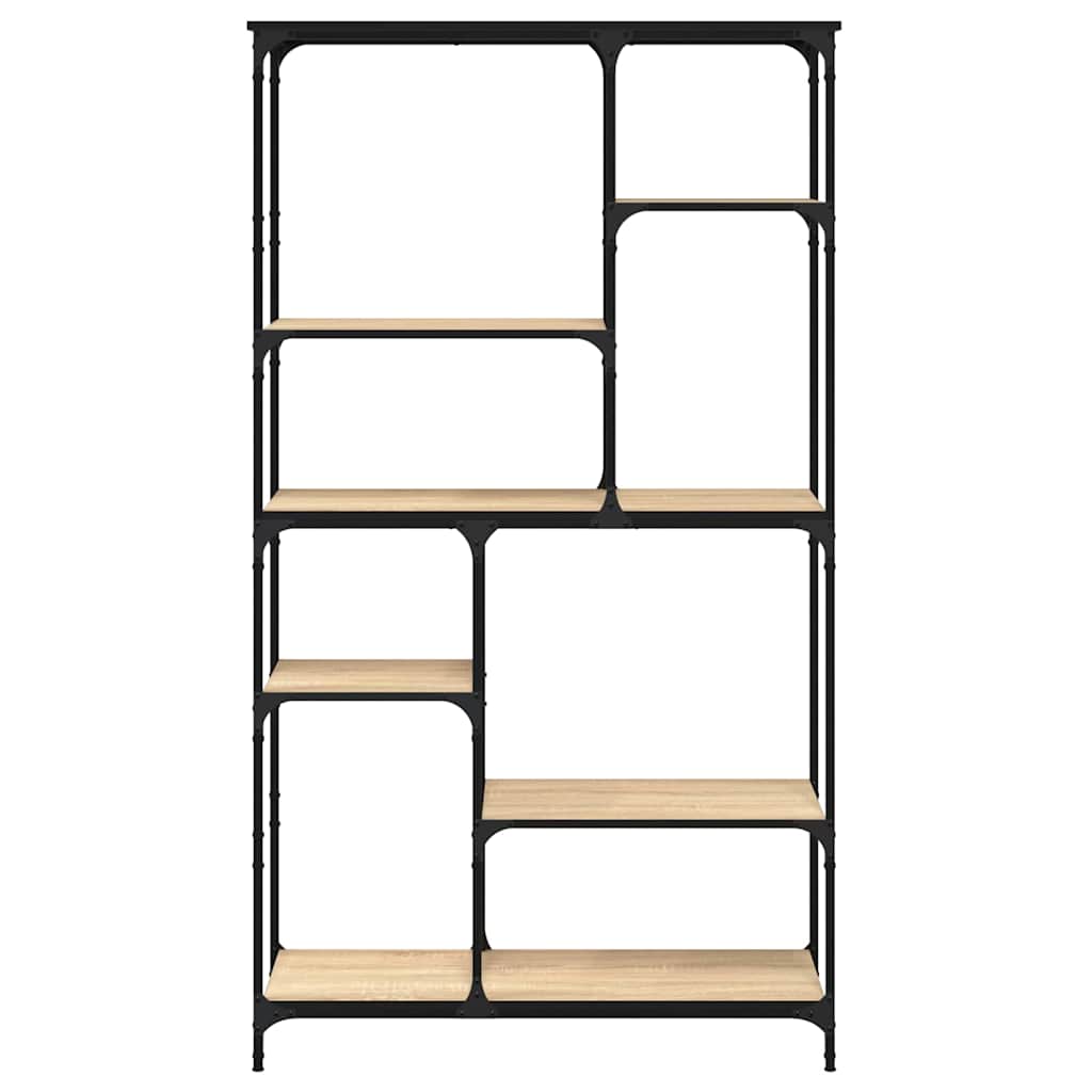 Bookshelf 99x35.5x176 cm Engineered Wood and Steel Sonoma oak