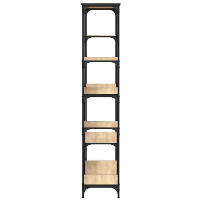 Bookshelf 99x35.5x176 cm Engineered Wood and Steel Sonoma oak