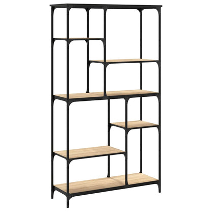 Bookshelf 99x35.5x176 cm Engineered Wood and Steel Sonoma oak