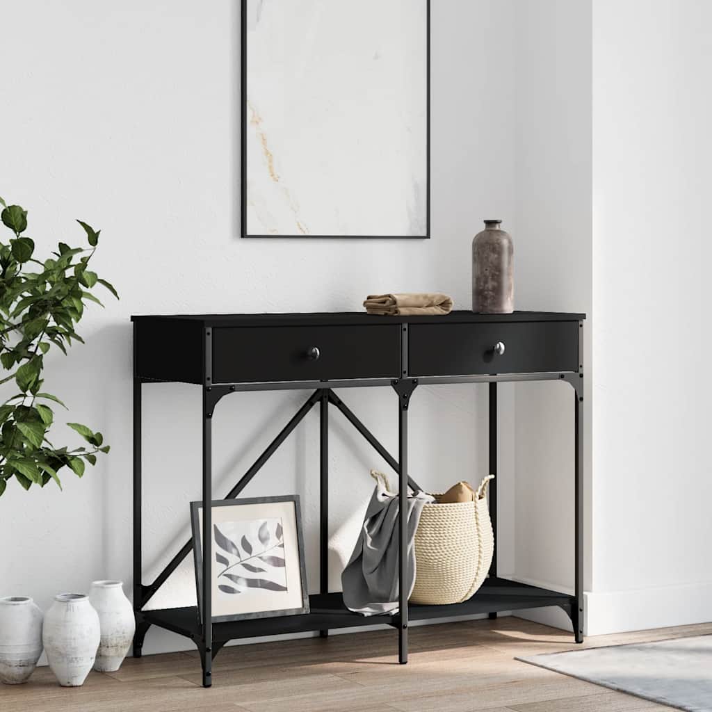 Console Table 100x39x78,5 cm Engineered Wood Black