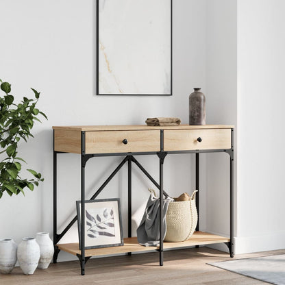 Console Table 100x39x78,5 cm Engineered Wood Sonoma oak