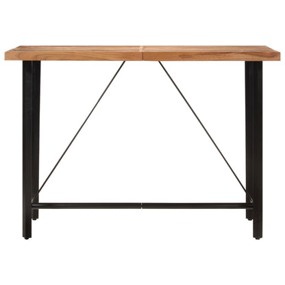 vidaXL Bar Table 150x70x107 cm Solid Wood Acacia and Iron 2