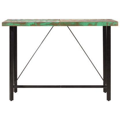 vidaXL Bar Table 150x70x107 cm Solid Wood Reclaimed and Iron 2