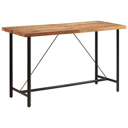 vidaXL Bar Table 180x70x107 cm Solid Wood Acacia and Iron 1