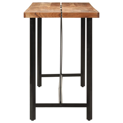 vidaXL Bar Table 180x70x107 cm Solid Wood Acacia and Iron 3