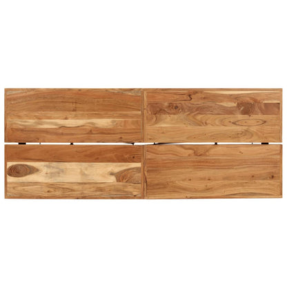 vidaXL Bar Table 180x70x107 cm Solid Wood Acacia and Iron 4
