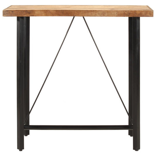 vidaXL Bar Table 110x55x107 cm Solid Wood Mango and Iron 2