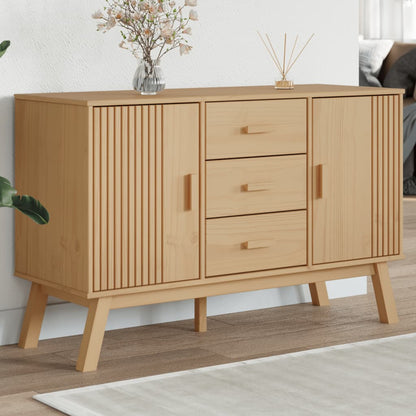 Sideboard "OLDEN" 114x43x73,5cm Solid Wood Pine Brown
