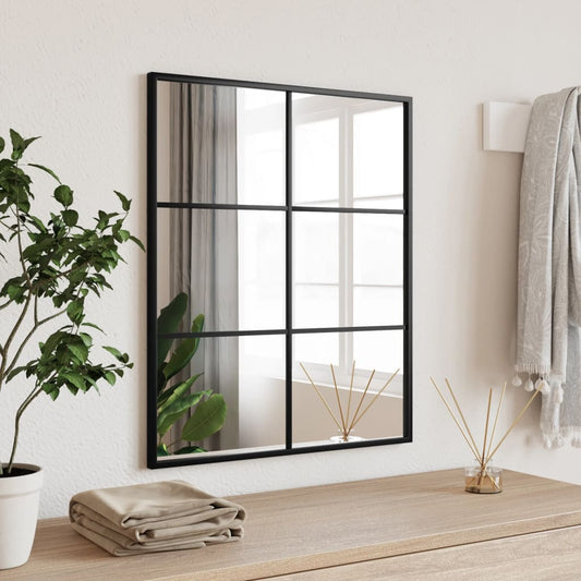 Wall Mirror Black Metal Length 60 cm 50 cm standard