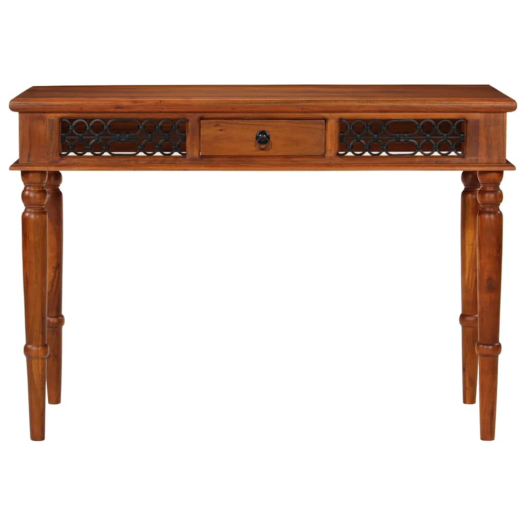 vidaXL Desk with Drawer 110x50x76 cm Solid Wood Acacia 3